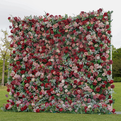 5D Roll-Up Artificial Silk Flower Wall丨A024
