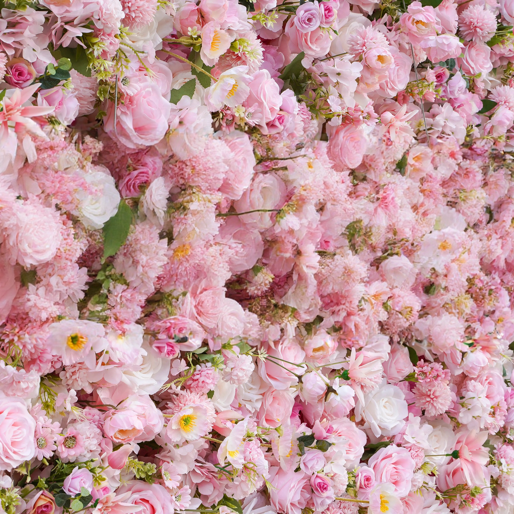 5D Roll-Up Artificial Silk Flower Wall丨A026