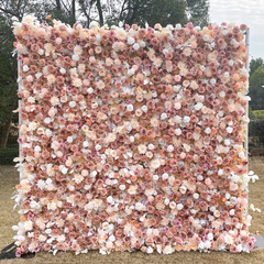 5D Roll-Up Artificial Silk Flower Wall丨A020