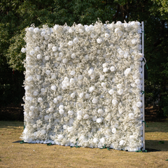 3D Roll-Up Artificial Silk Flower Wall丨A003