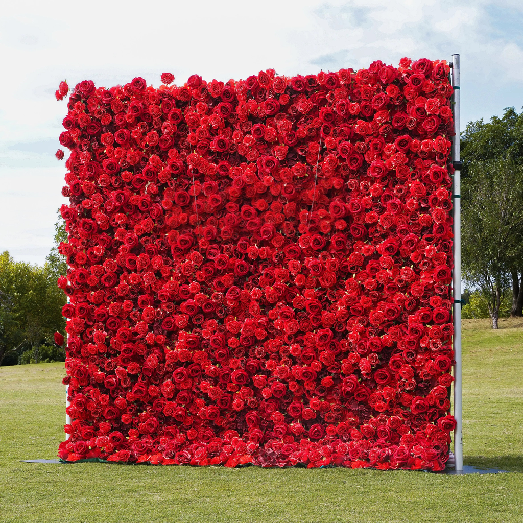 4D Roll-Up Artificial Silk Flower Wall丨A012