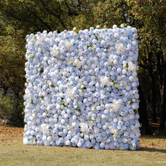 5D Roll-Up Artificial Silk Flower Wall丨A014