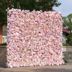 5D Roll-Up Artificial Silk Flower Wall丨A026