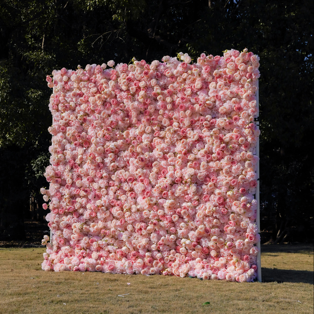 5D Roll-Up Artificial Silk Flower Wall丨A031