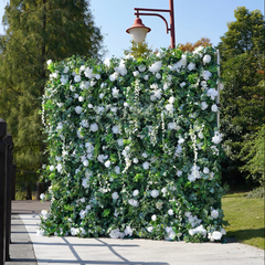 3D Roll-Up Artificial Silk Flower Wall丨A002