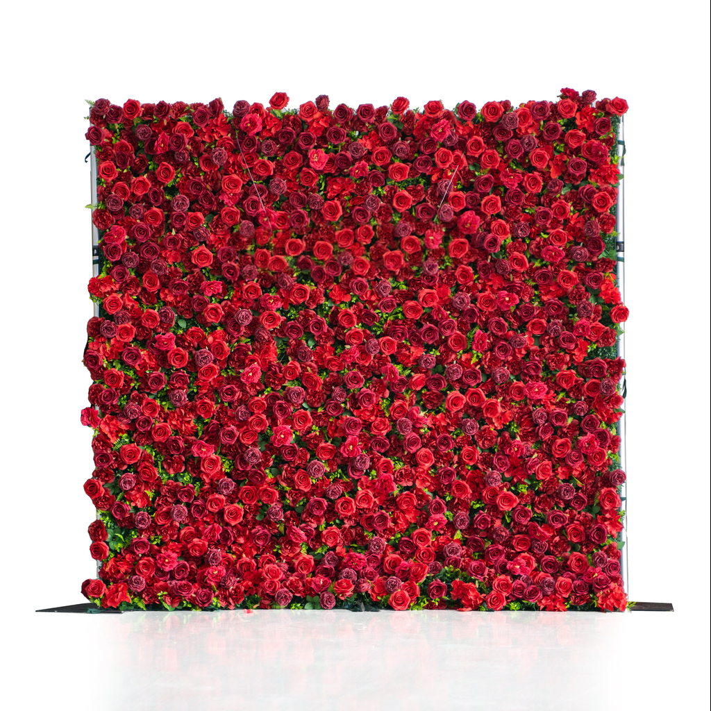 3D Roll-Up Artificial Silk Flower Wall丨A006