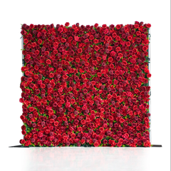 3D Roll-Up Artificial Silk Flower Wall丨A006