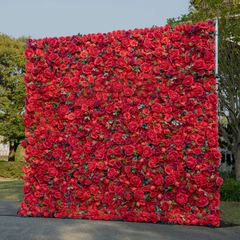 4D Roll-Up Artificial Silk Flower Wall丨A007