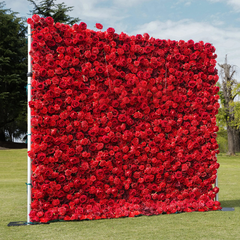 4D Roll-Up Artificial Silk Flower Wall丨A012