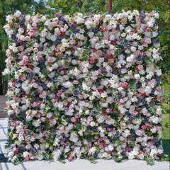 5D Roll-Up Artificial Silk Flower Wall丨A022