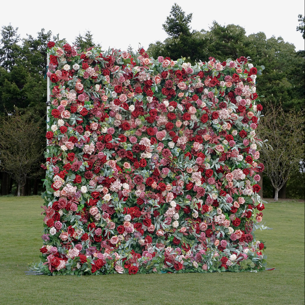 5D Roll-Up Artificial Silk Flower Wall丨A024