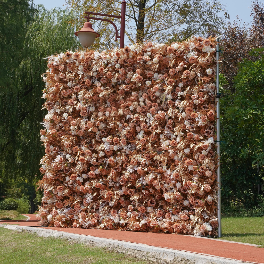 5D Roll-Up Artificial Silk Flower Wall丨A032