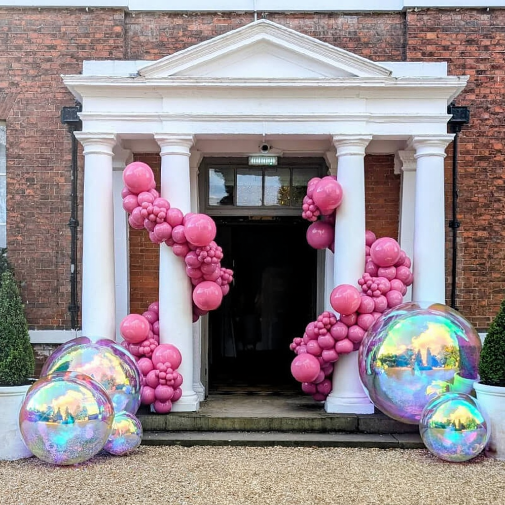 Event Wedding Scene Decoration Disco With Shiny Rainbow Color Inflatable Mirror Ball