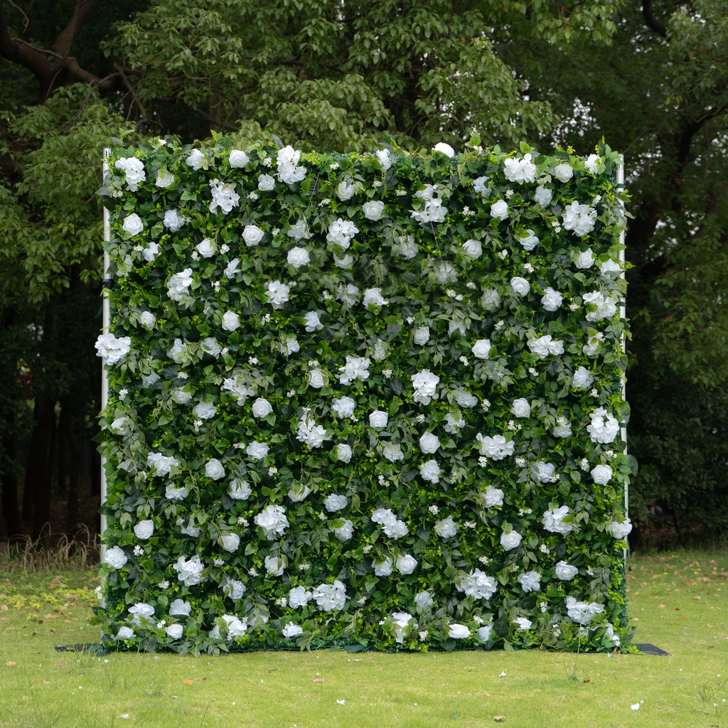 3D Roll-Up Artificial Silk Flower Wall丨A002