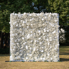 3D Roll-Up Artificial Silk Flower Wall丨A003