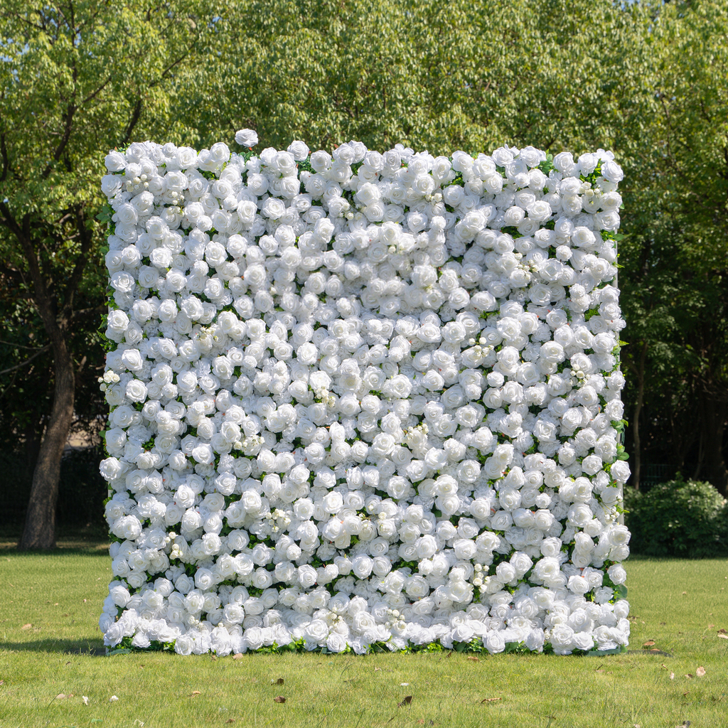 3D Roll-Up Artificial Silk Flower Wall丨A004