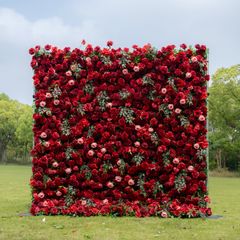 3D Roll-Up Artificial Silk Flower Wall丨A005