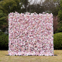 4D Roll-Up Artificial Silk Flower Wall丨A008