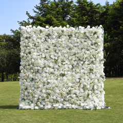 4D Roll-Up Artificial Silk Flower Wall丨A011