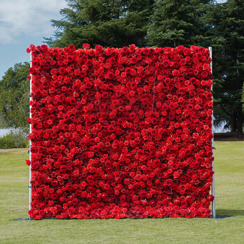 4D Roll-Up Artificial Silk Flower Wall丨A012
