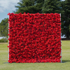 4D Roll-Up Artificial Silk Flower Wall丨A012
