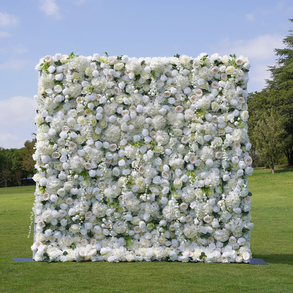 5D Roll-Up Artificial Silk Flower Wall丨A017