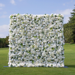 5D Roll-Up Artificial Silk Flower Wall丨A017