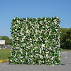 5D Roll-Up Artificial Silk Flower Wall丨A019