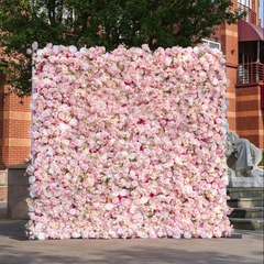 5D Roll-Up Artificial Silk Flower Wall丨A026