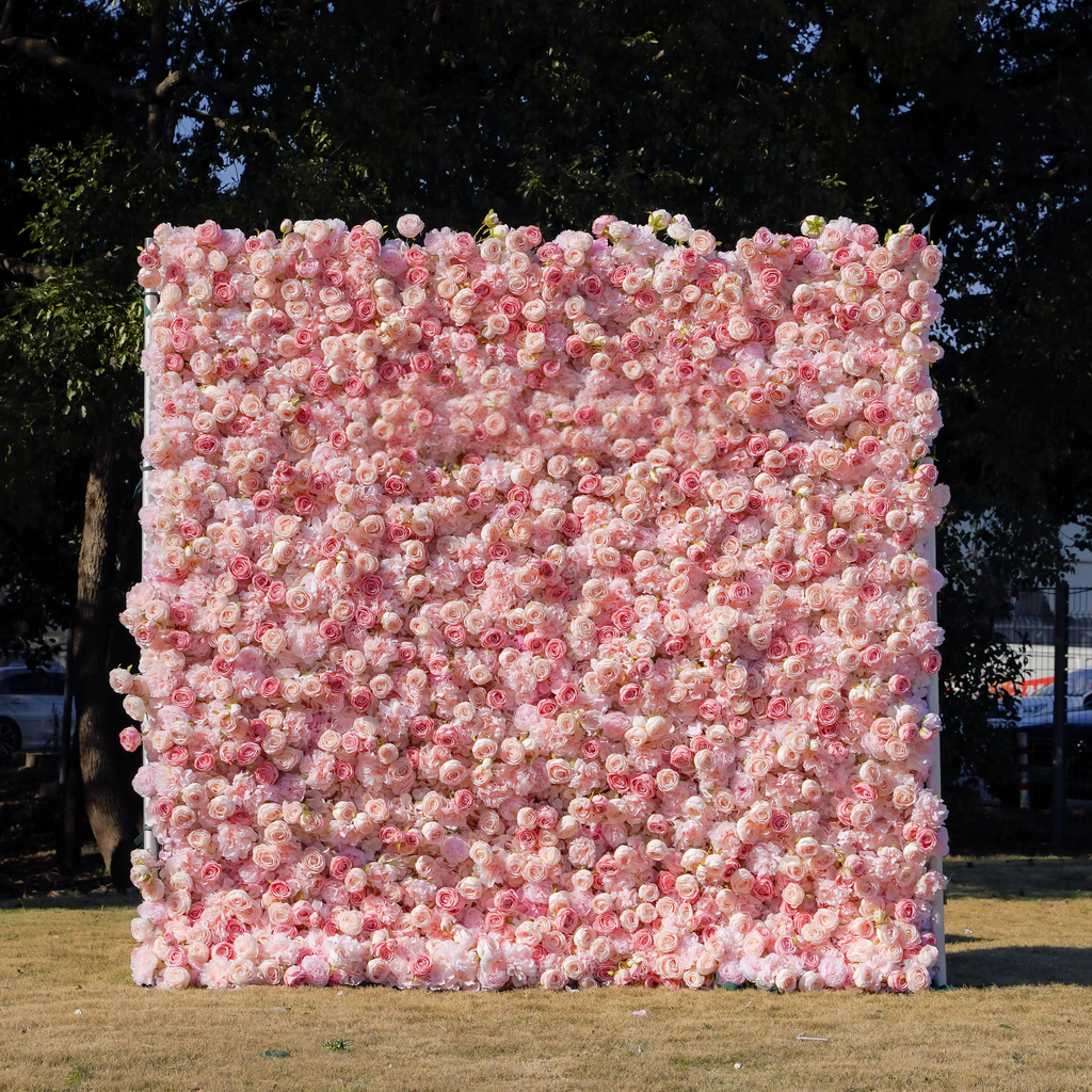 5D Roll-Up Artificial Silk Flower Wall丨A031