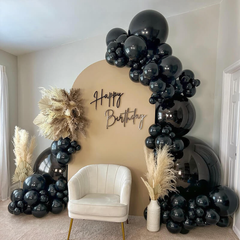 Event Wedding Scene Decoration Disco With Shiny Black Inflatable Mirror Ball
