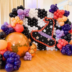 Event Wedding Scene Decoration Disco With Shiny Orange Inflatable Mirror Ball