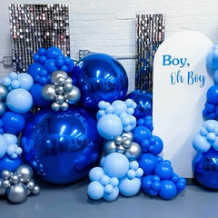 Event Wedding Scene Decoration Disco With Shiny Blue Inflatable Mirror Ball
